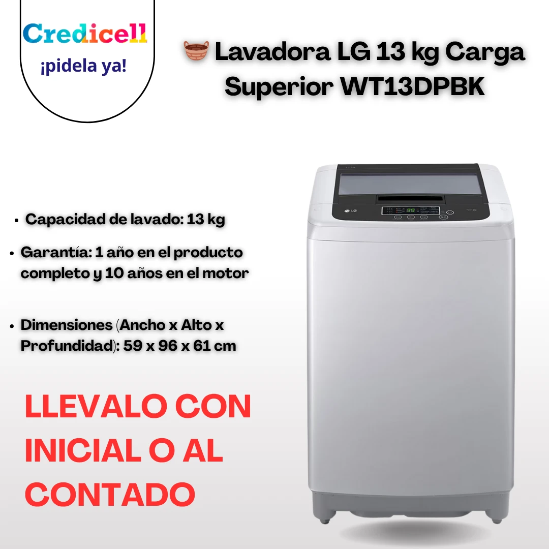 Lavadora LG 13kg